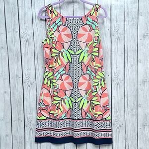 NWT Women’s Kaari Blue Sleeveless Dress Green Orange  Floral Size Medium